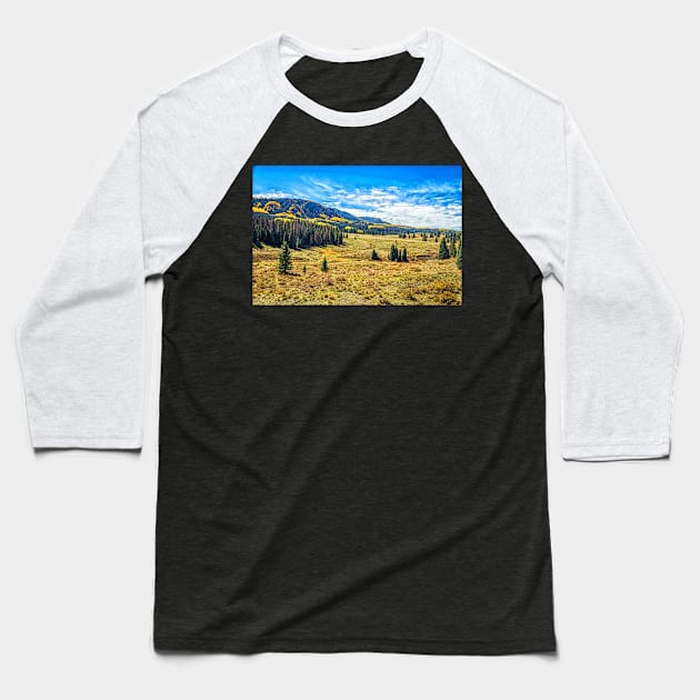 Cumbres and Toltec Narrow Gauge Railroad Baseball T-Shirt by Gestalt Imagery